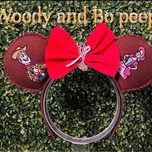 Woody and Bo Peep valentine handmade  mouse ears